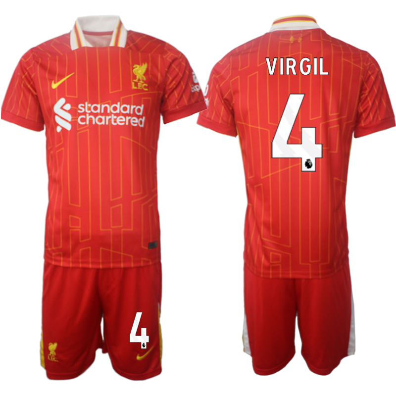 Men 2024-2025 Club Liverpool home red 4 Soccer Jersey